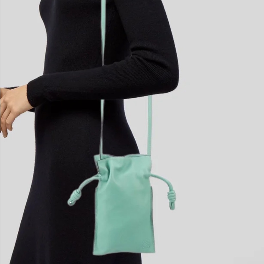LOEWE Flamenco Pocket Pouch Crossbody Fresh Mint NWOT